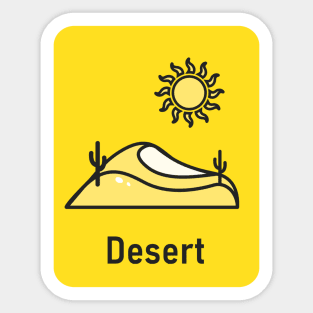 dune, desert, sand, deserts, hot, sandstorm, oasis, heat Sticker